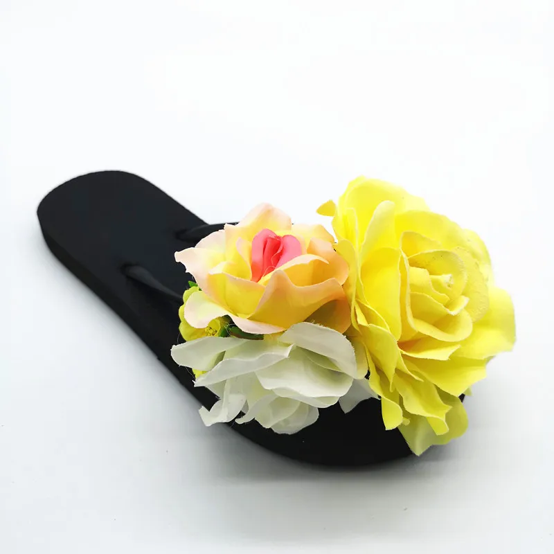 HAHAFLOWER/летние домашние или уличные тапочки; домашняя обувь; женские тапочки; нескользящие шлепанцы с розовыми цветами; Размеры 35-45