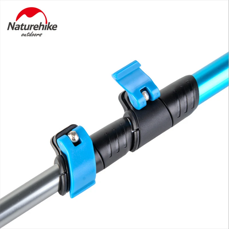 NatureHike ultraligero de espuma EVA mango 3-sección ajustable de aluminio de aleación de bastones de senderismo Trekking Camping