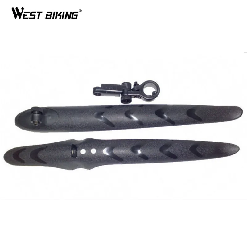 WEST BIKING Bike Parts 1 Pair Flexible Non-deformation Folding Mountain Road Front Rear Mudguard Cycling Bike Bicycle Fender afbeelding