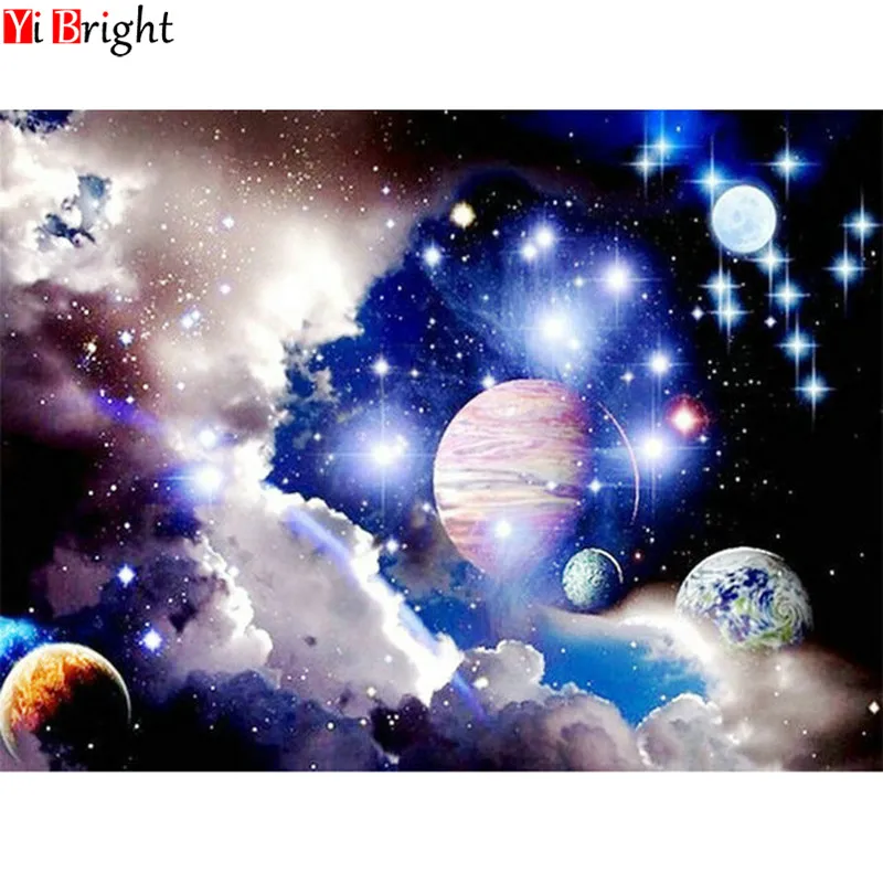 

Round Diamond Embroidery mosaic Diamond Cross Stitch Diy Diamond Painting Home Decorative Landscape planet Crafts Painting XY1