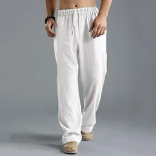 Uomini Pantaloni di Cotone degli uomini Pantaloni di Lino di Lino Sciolto Traspirante Pantaloni Pantaloni di Fitness Pantaloni Training Abbigliamento Sportivo di Grandi Dimensioni Pantaloni