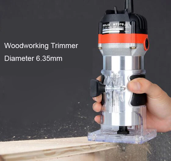 

New 220V 35000RPM 530W Electric Hand Trimmer Wood Edge 1/4'' Wood Router Trimmer Router Tools for Woodworking Drilling Tools