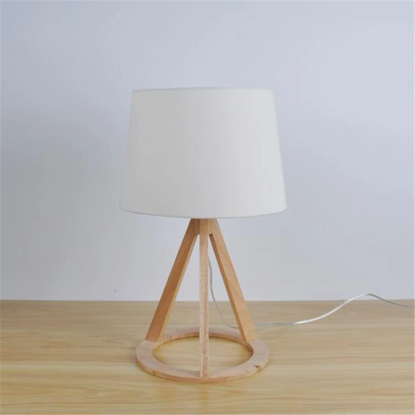 Buy 2017 LFH Nordic Modern Wood Table Lamps Simple Oak
