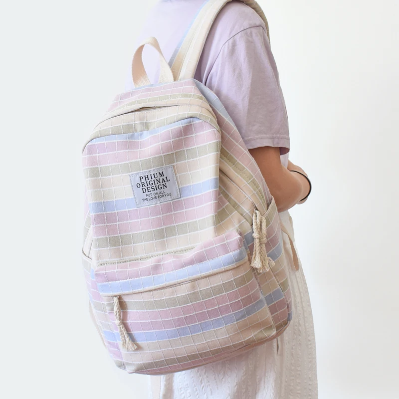 Новая женская сумка через плечо новая школьная сумка студенческий корейский кампус свежий холщовый рюкзак