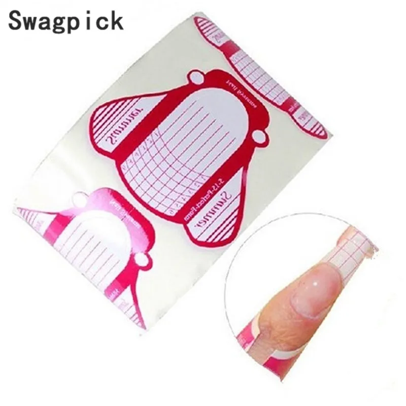 Swagpick 100 шт 1 рулон Форма для ногтей инструменты для наращивания ногтей Pro гвоздь для украшения ногтей акриловые УФ-гель формы расширения