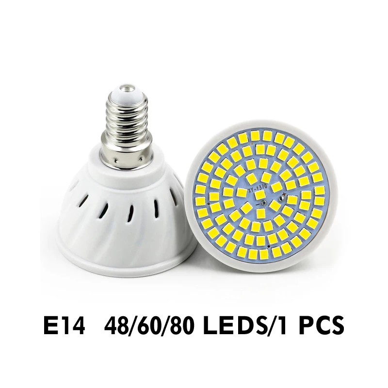 Eslas светодиодная лампа прожектор E27 E14 GU10 MR16 Светодиодная 110 V 220 48 60 80 светодиодов