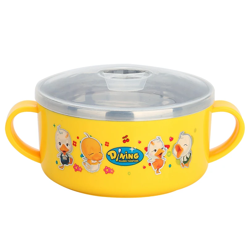 480ml 304 Stainless Steel Children's Feeding Bowls Kids Exercise Bowls