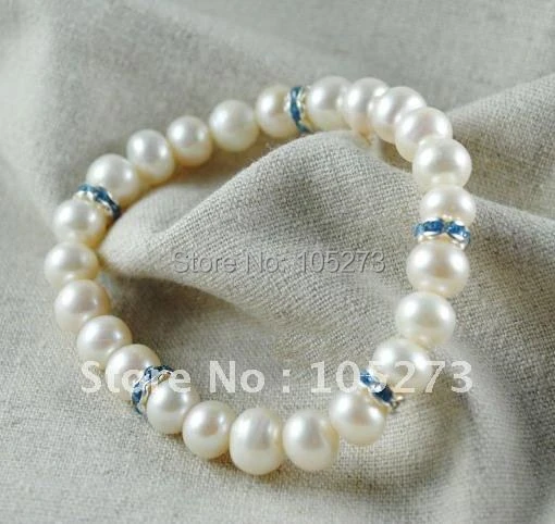 Ivory and Blush Freshwater Pearl Bracelet - 8 inch*