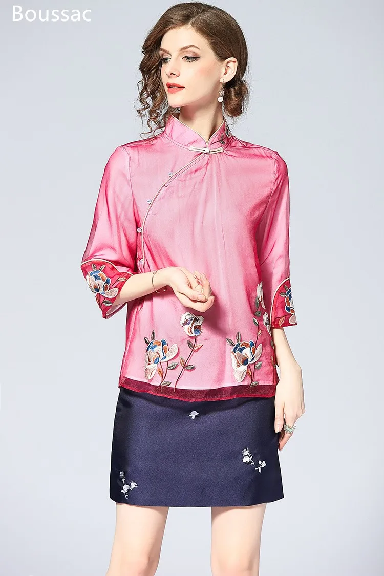 Free shipping Summer big size Chinese style butterfly embroidered