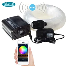 Maykit 16 Вт Светодиодный светильник Wi-Fi источник RGBW, 0,75 мм сверкающие боковые светящиеся волокна длиной 2 м
