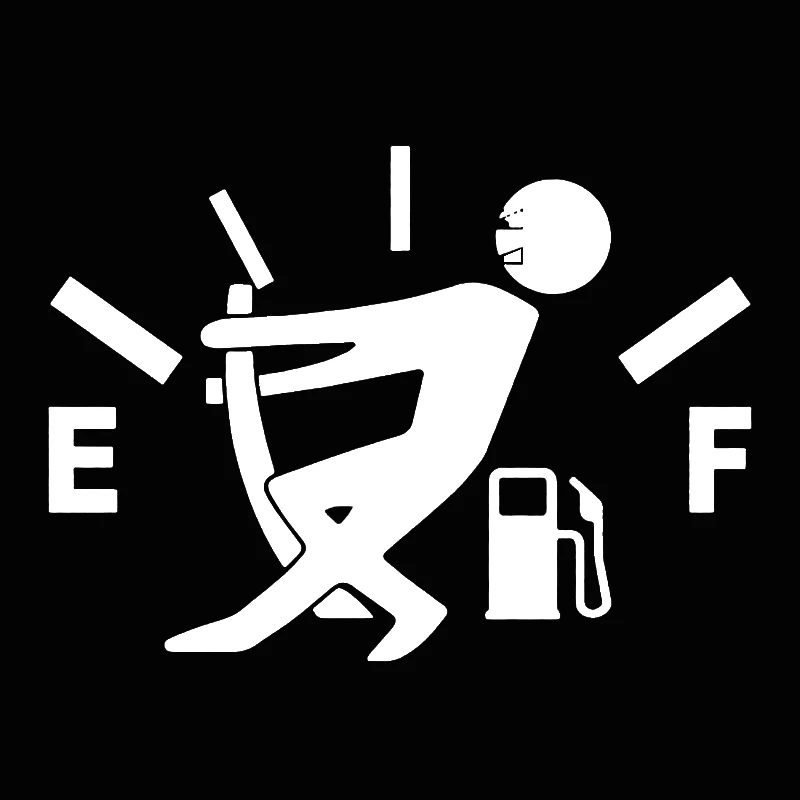 Car Sticker 3D 12.79.2cm High Gas Consumption Decal Fuel Gage Empty Sticker On Car Funny Stickers and Decals Vinyl Car Styling (3)