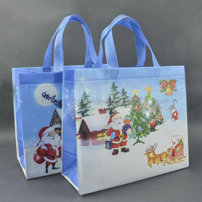 

1pc Christmas Gift Bag Fabric Christmas Santa Claus Shopping Bags