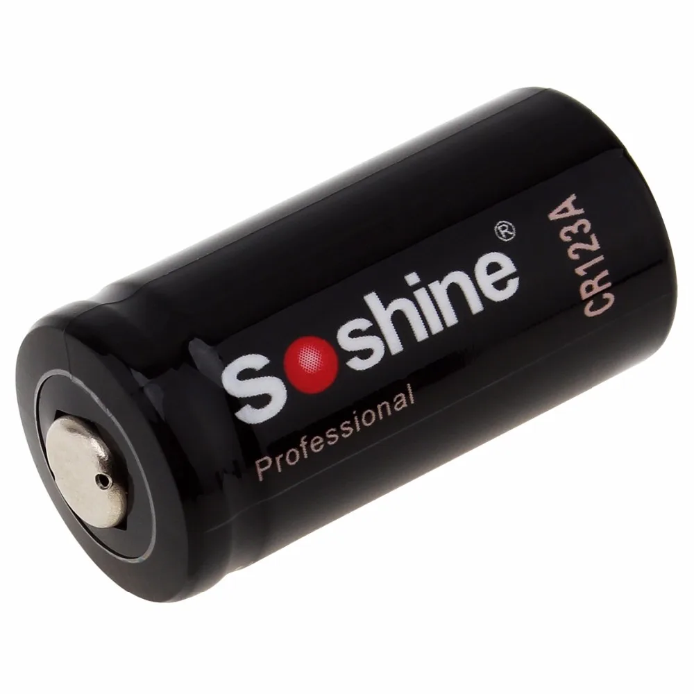 2 шт. Soshine литий CR123A 3,0 V 1600mAh основная Батарея для Светодиодный фонарики фар головного света с Батарея коробка