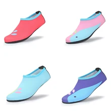 Подводного плавания носки для Для детей пляжные противоскользящие фиолетовый принт дайвинг носки для подводного плавания обувь