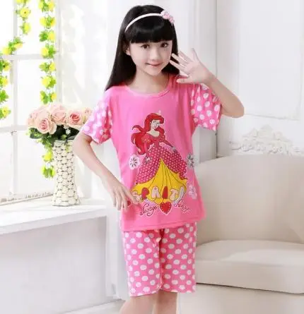 boys and girls fashion Sleepwear children's giftsNew Arrival Children's short-sleeved shorts suit cartoon cute pajamas - Цвет: style  19