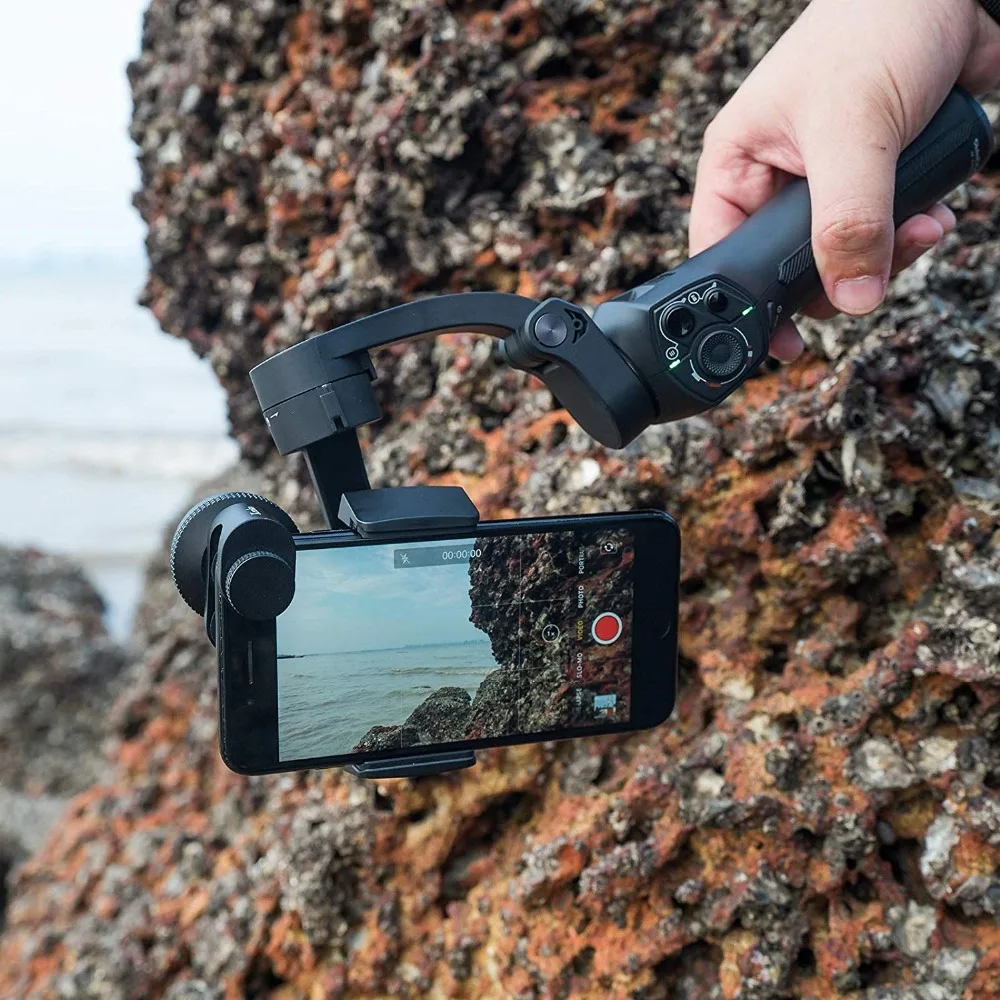 Flash Deal Cadiso 3-Axis Foldable Pocket-Sized Video Phone Handheld Gimbal Stabilizer for iPhone Smartphone GoPro & Wireless Charging 4