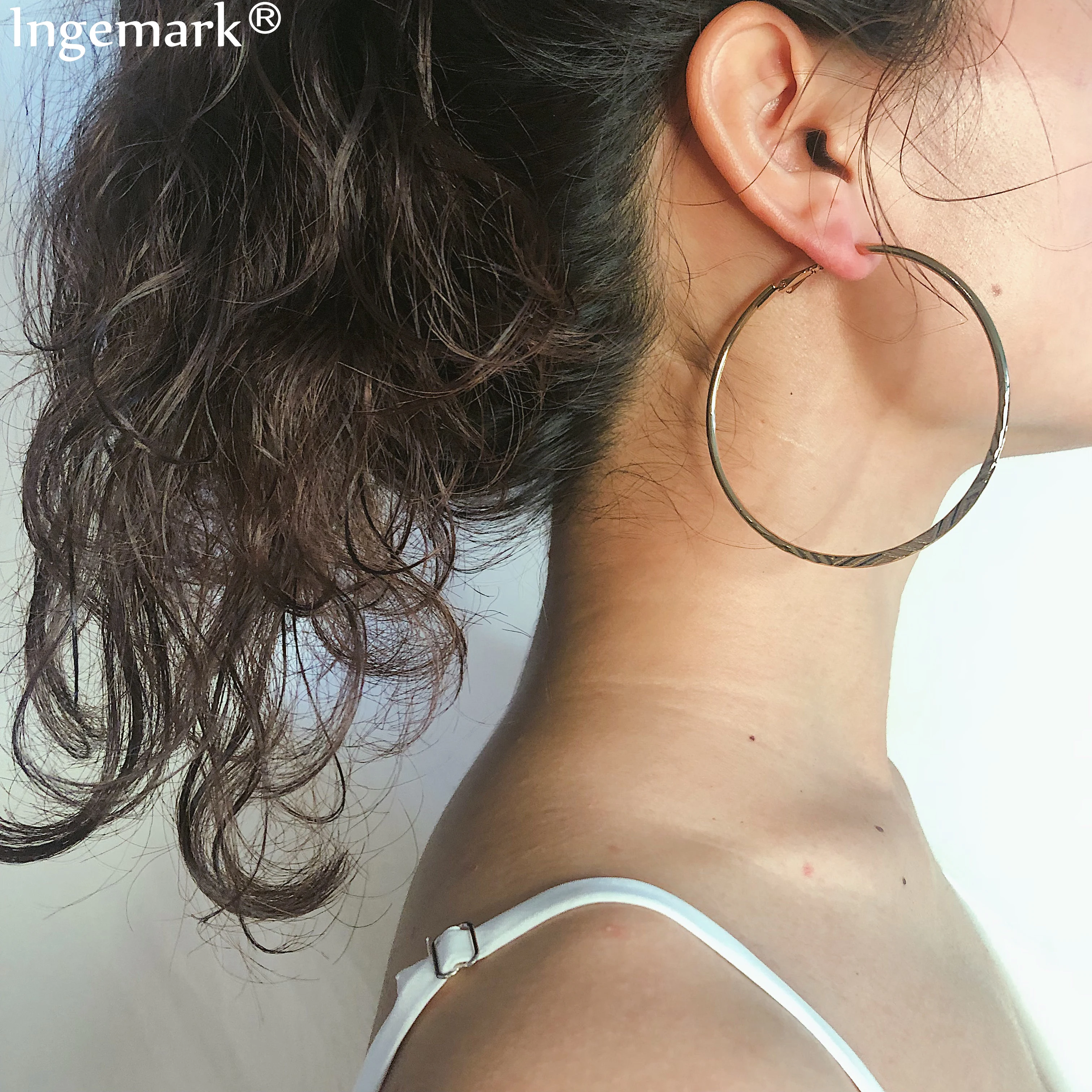 

Ingemark 3 Pairs Hoop Earrings Set Big Circle Earring Brincos korean Fashion Jewelry for Women Girls Steampunk Earrings Sets