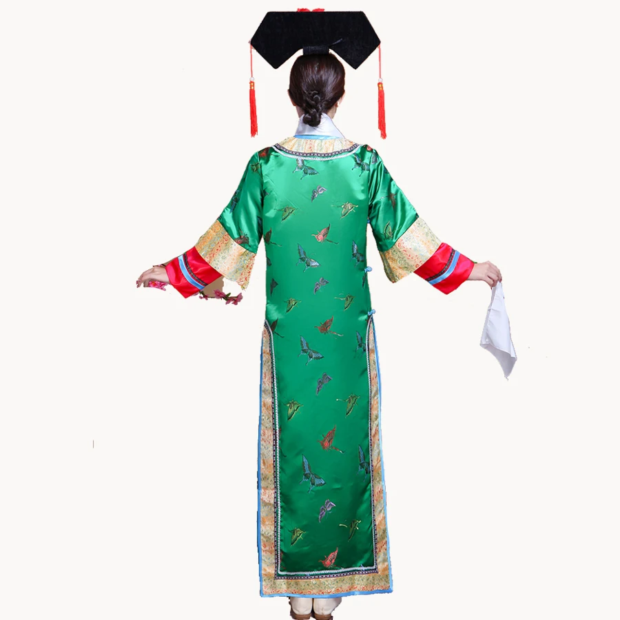 Платье в народном стиле династии Цин Одежда для танцев женский китайский традиционный старинный Infanta костюм Peri театральные костюмы платье