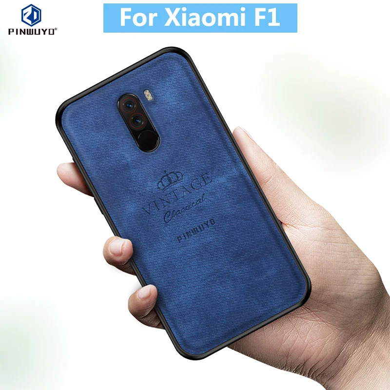 

for Xiaomi Pocophone F1 Case Original PINWUYO VINTAGE PU Leather Protective Phone Case for Xiaomi Pocophone F1 Shockproof Case