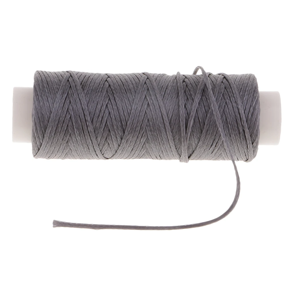 1 Spool Flat Waxed Polyester Braided Waxed Thread Cord for Sewing Accessories, DIY Jewelry Making