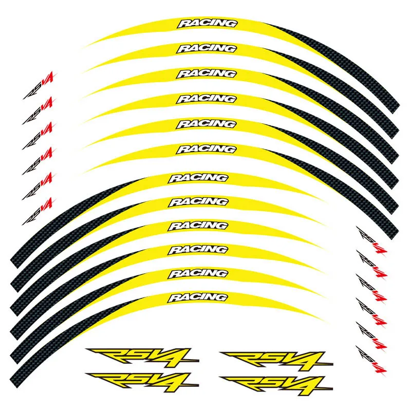 Мотоцикл закраина обода внешний Стикеры комплект Schutz одновременное подключение двух Aufkleber для Aprilia RSV4 R-FW/R ABS RSV4 завод из АБС-пластика/RR RF