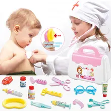 15 шт. портативное медицинское оборудование коробка доктор детские игрушки доктор игрушки с миниатюрным стетоскопом игла для мальчиков и девочек игрушки для детей