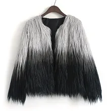 Feitong, элегантное женское пальто из искусственного меха, Осень-зима, теплая мягкая меховая куртка, женское плюшевое пальто, Повседневная Верхняя одежда с длинным рукавом