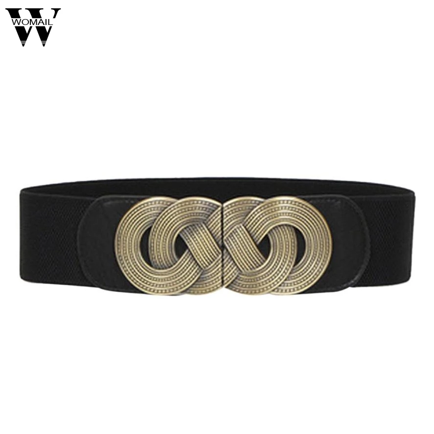 

Feb4 Amazing 2016 New Summer Women Ladies Elastic Belts Female Wide Waistband