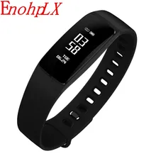 EnohpLX кровяное давление монитор сердечного ритма умный Браслет V07s спортивный фитнес-трекер Смарт-браслет с Секундомер с остановом