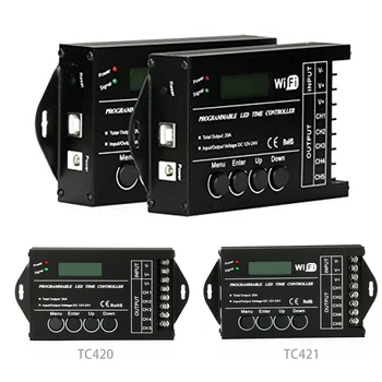 

TC420 TC421 TC423 upgraded LED Time WIFI Programmable Controller DC12V/24V 5Channel Output for LED strip Lights aquariums