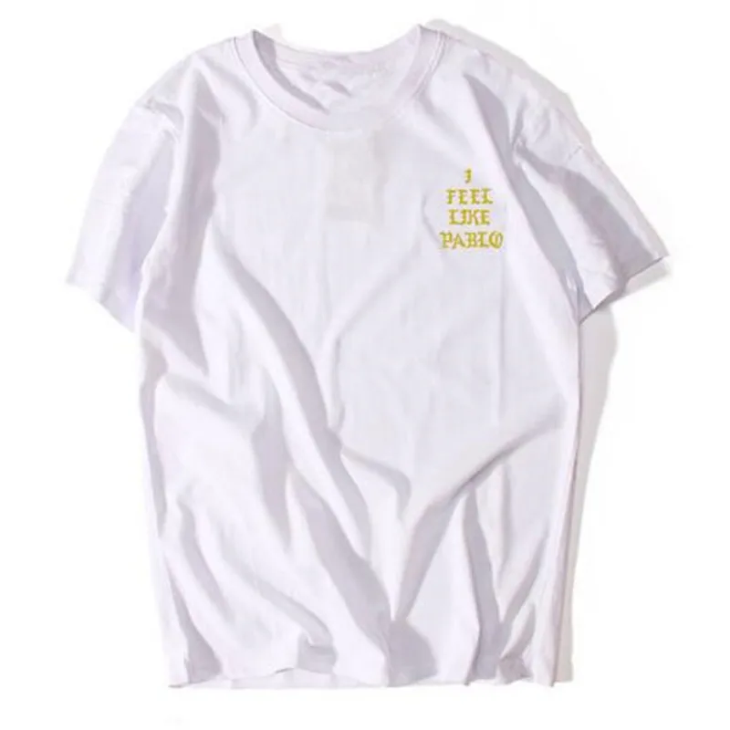 Новая футболка Kanye West Pablo, Мужская одежда, принт I feel like Paul, короткий рукав, Весенняя 3DT футболка, хип-хоп social club singer - Цвет: 18