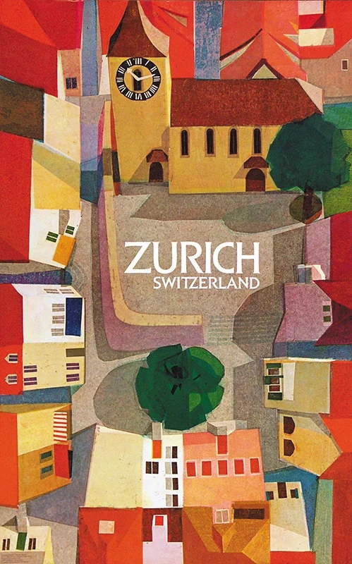 Switzerland Zurich  Tourism Cartoon Zurich  Classic Canvas 