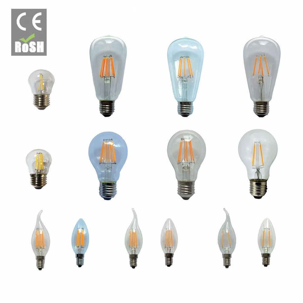 Dimmable B22 E27 E12 E14 2W 4W 6W 8W LED Edison Retro Filament Light