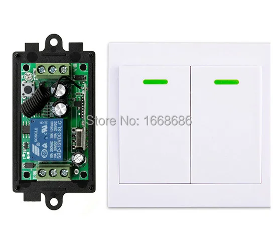 

New DC12V 1CH Wireless Remote Control Switch System Receiver +Wall Panel Remote Transmitter Sticky Remote Smart Home Switch