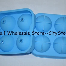 Лидер продаж FDA пищевой сорт силиконовая ледовая Сфера формы многоразовые различные цвета 4x45 см Силиконовые формочка для шариков изо льда