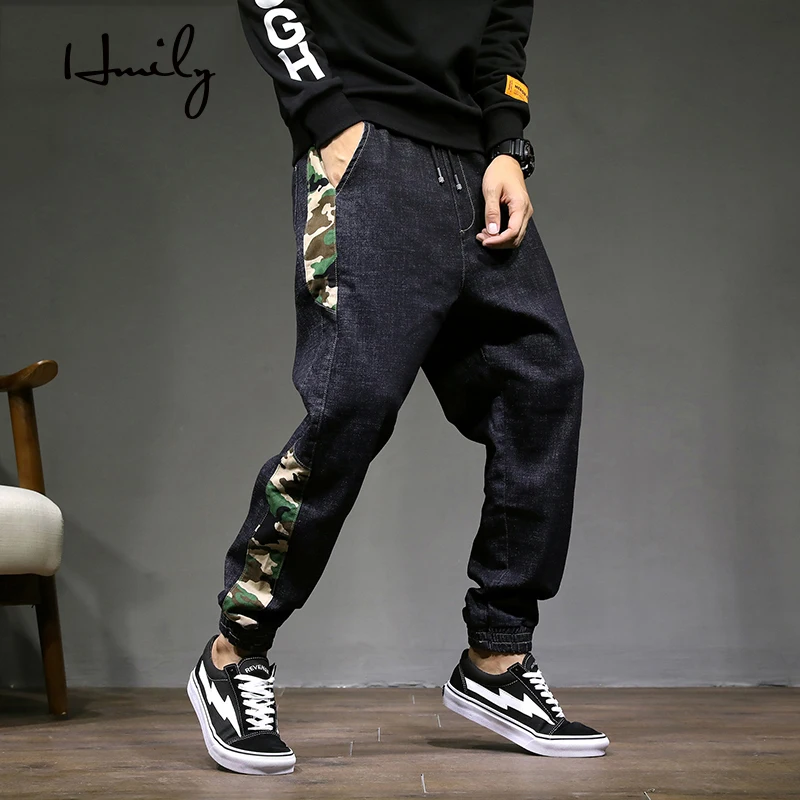 Джинсы HMILY мужские свободного покроя Брендовые повседневные штаны для бега Swag