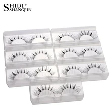 Ресницы 7 пар макияж Накладные ресницы натуральные длинные ресницы ручной работы Длинные Накладные ресницы макияж ресницы мягкие Поддельные ресницы V07