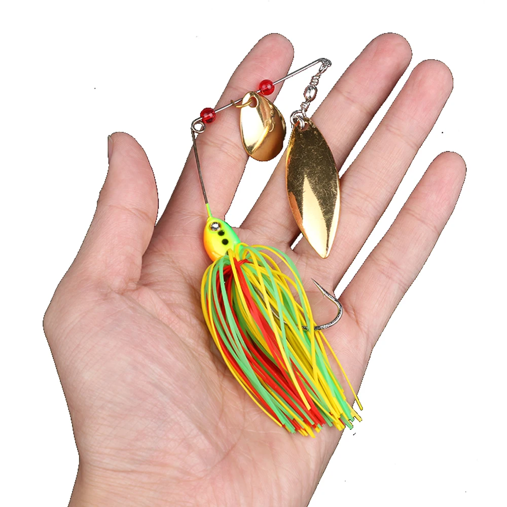 

5 pcs/lot Spinner Bait Fishing Lure Spoon Fresh Water Shallow Water Bass Killer Spinnerbait Lures