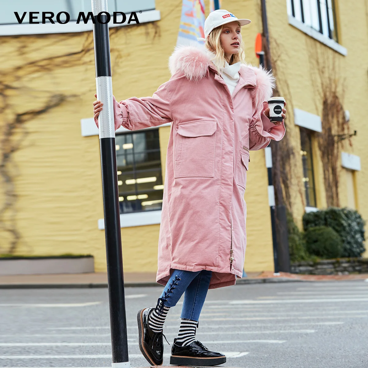  Vero Moda new braid hair collar trumpet sleeve straight down Bomber Jacket  318412519