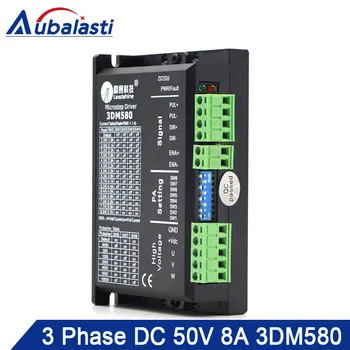 

Aubalasti 3 Phase Stepper Motor Driver Leadshine 3DM580 18-50VDC 1.0-8.0A Step Motor Driver for Engraver Cutting Machine