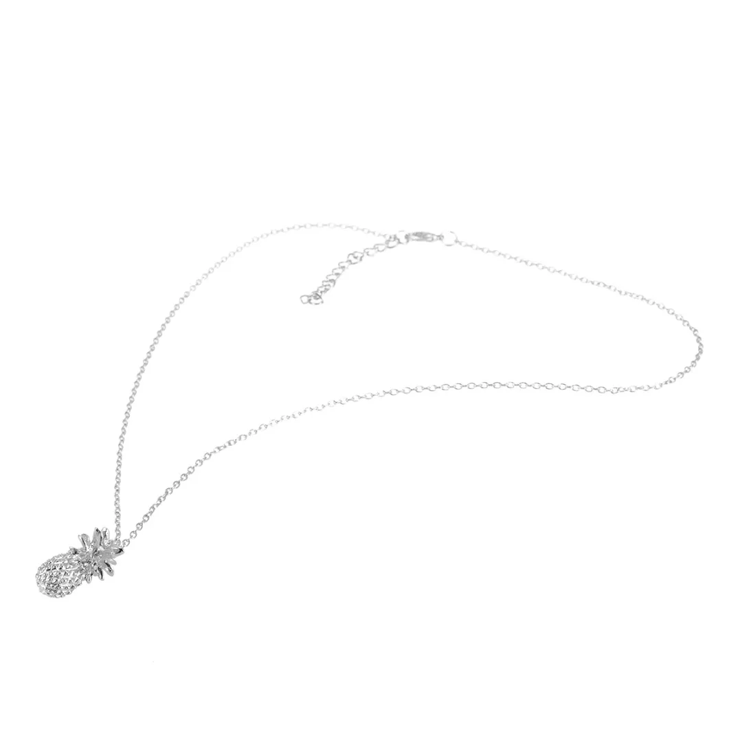 New Trendy Gold Silver Plated Long Chain Fashion Lovely Pineapple Pendant Necklace Summer Fruit Charms Jewelry Gifts For Women