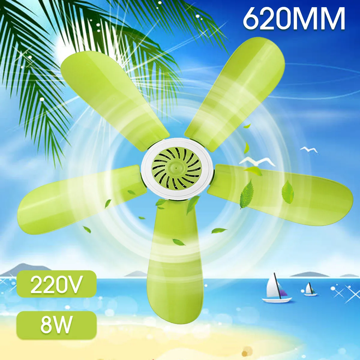 

220V 8W 5 Leaves Anti mosquito Ceiling Fan Mini Energy saving Electric Brushless Motor Battery Ceiling Fan With Switch Plastic