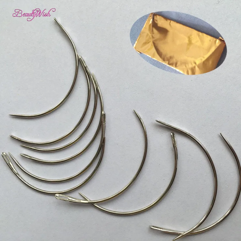 144Pcs C Type Hair Weaving Needle individual Packed Professional 60mm