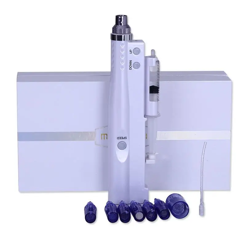 

Free Shipping Home And Salon Use Electric Microneedling Auto Mesotherapy Injection Gun Nano Needle Derma Pen