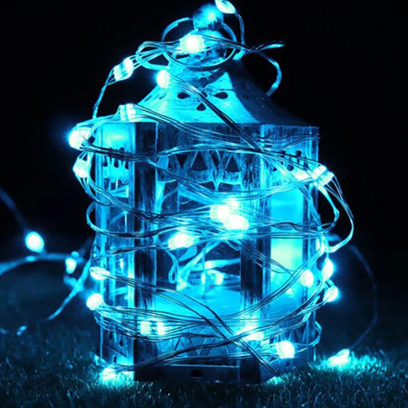 16 color changer garland Battery Powered LED String Lights with Remote Control Copper Wire curtain led Fairy Lights Christmas (9)