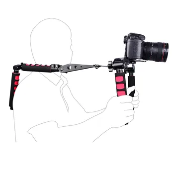 

Foldable DSLR kits 5DII rigs video 5D2 camera slr dslr rig shoulder mount movie kit set cage handle stabilizer steadicam