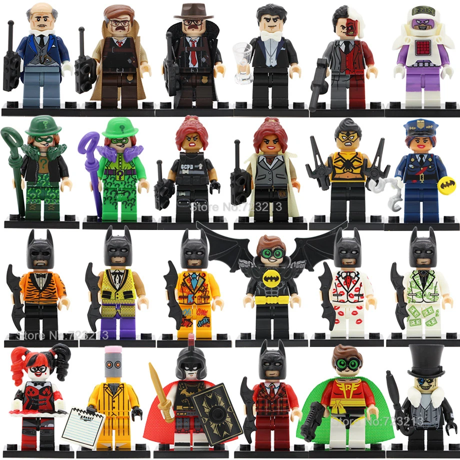

Roma Batman Super Hero Single Sale Figure Police Barbara Gordon Penguin Riddler Robin Building Blocks Set Model Bricks Toys