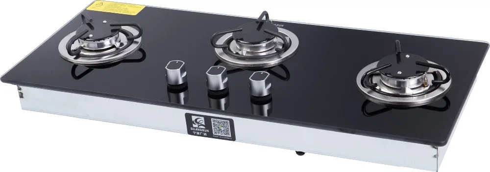 

Boat Caravan Camper 3 Buner LPG Gas Stove Hob With Tempered Glass 715*310*70mm GR-B006