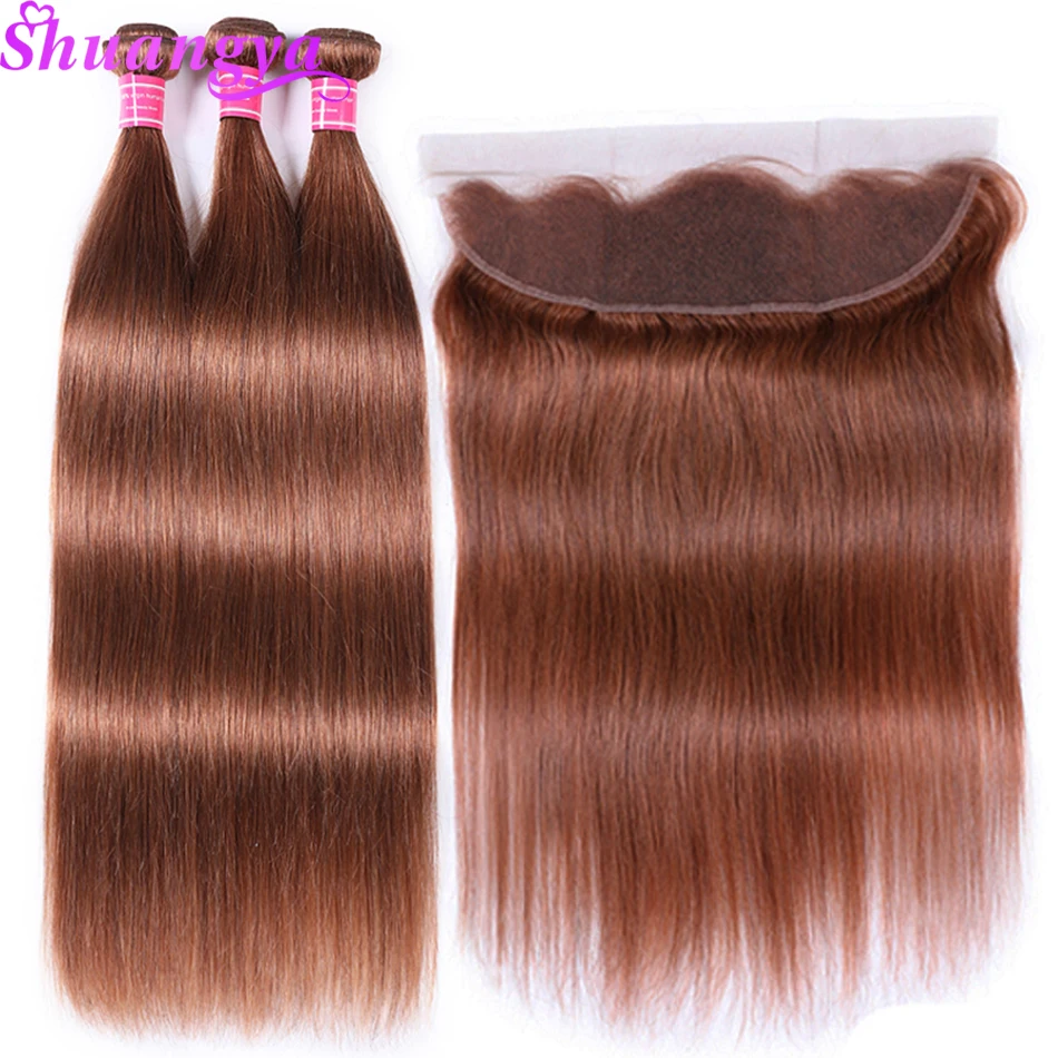 Pre-Colored Remy Bundles With Frontal Peruvian Straight Hair 13*4 Lace Frontal With Bundles Color Burg# 27# 30# 33# 99J# 4# Pre-Colored Remy Bundles With Frontal Peruvian Straight Hair 13*4 Lace Frontal With Bundles Color Burg# 27# 30# 33# 99J# 4#