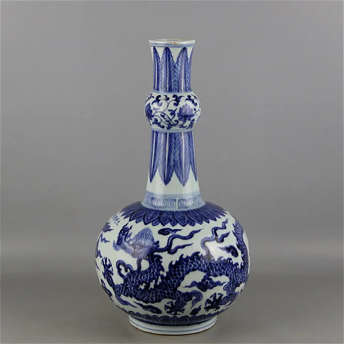 

6 Antique MingDynasty porcelain vase,white&blue,dragon,Home Decoration,handmade crafts/Collection